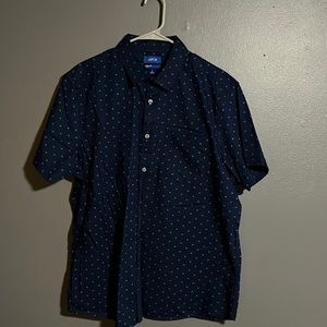 Apt.9 short sleeve button up navy blue XL like new.